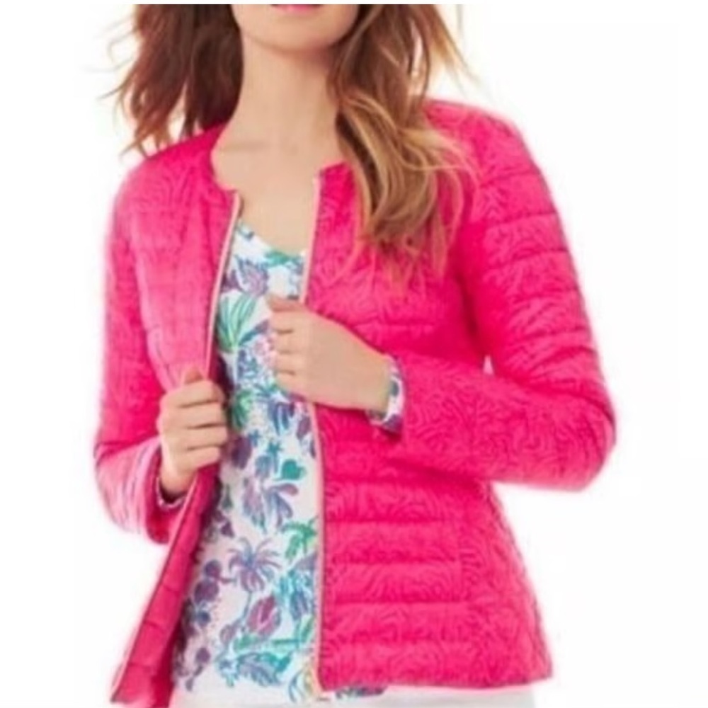 Lilly Pulitzer Sz Sm Lilah Printed Reversible IM Game Mini Zebra Capri Pink